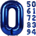 Night Blue Number Balloon 40 Inch, 0 Number Balloons, 10 20 30 40 50 Numbers Balloon Birthday Decorations, Party Supplies for Women