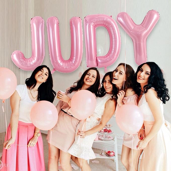 TONIFUL 40 Inch Large Pink Letter U Balloons Giant Foil Mylar Alphabet Balloon for Birthday Party Anniversary Baby Shower Wedding Supplies Decorations