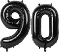 40 Inch Black Number 90 Digital Balloon,Jumbo Mylar Foil Helium Balloon for 90 Balloons for Birthday Party,Wedding Anniversary Party Decorations