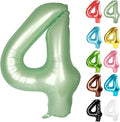 Sage Green Number 4 Balloon 40 Inch, 4 Balloon Number, 4th Birthday Decorations, Oliver Green Party Supplies for Boys Girls