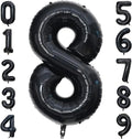 40 Inch Black Number Balloon 8, Large Number Foil Balloons Mylar for Girl Boy Birthday Party Celebration Decorations Supplies, Digital Balloons for Wedding Anniversary Events Decorations