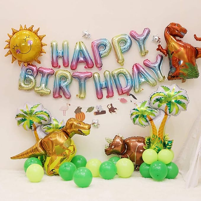 KALOR Colorful Pink Happy Birthday Balloons, 16 Inch Mylar Foil Letters Balloon Sign for Birthday Party Decorations Photo Booth Backdrop