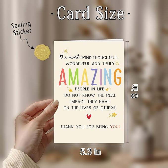 Funny Thank You Card Gifts for Teacher Coworker Doctor Boss Friend, Appreciation Gifts for Men Women