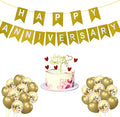 Happy Anniversary Cake Topper Happy Anniversary Cake Decorations for Party Decorations (gold anniversary)