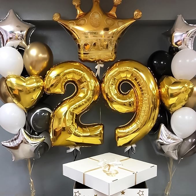 Number 9 Balloons 40 Inch Large Helium Foil Mylar Balloons For Birthdays Party Decorations/Wedding/Anniversary/Graduations/Baby Shower (Gold)