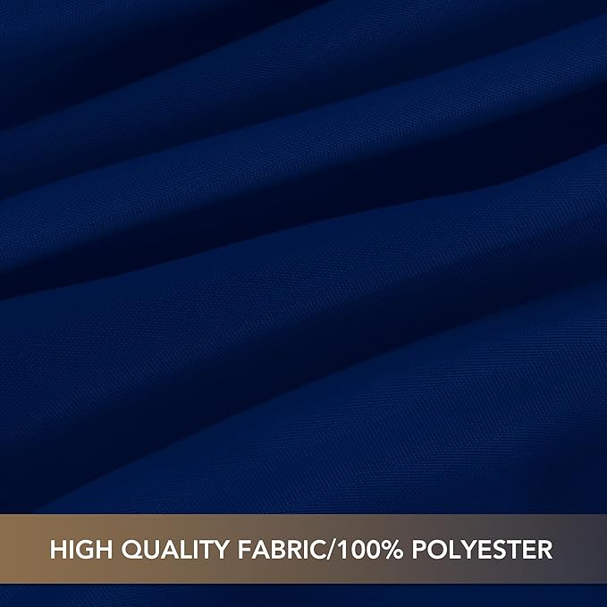 sancua Round Tablecloth 108 Inch Diameter, 6 Pack - Circle Polyester Fabric Table Cloth for Wedding Party Reception Banquet Birthday, Washable Formal Table Cover (Fit 42-96 Inch Tables), Navy Blue