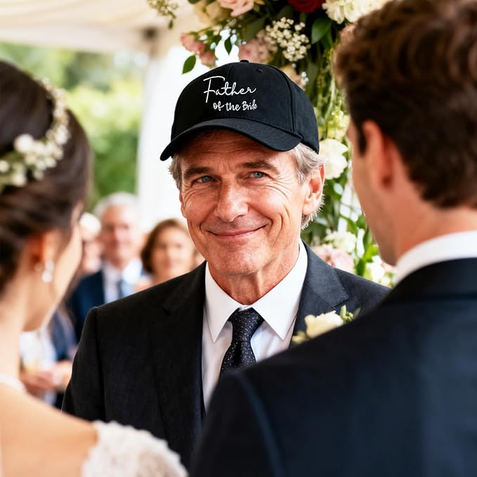 Adjustable Embroidered Hat for Bridal Shower Wedding Engagement Anniversary Honeymoon Newlyweds Couples Gifts