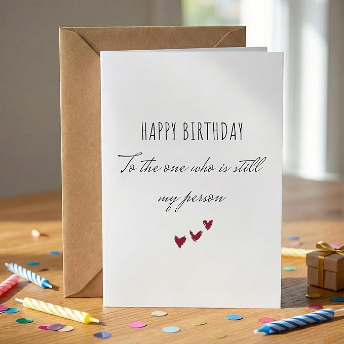 KINGNAME Romantic Birthday Card for Partner, Still My Person Meaningful Love Card for Him Her, Emotional Anniversary Greeting Card