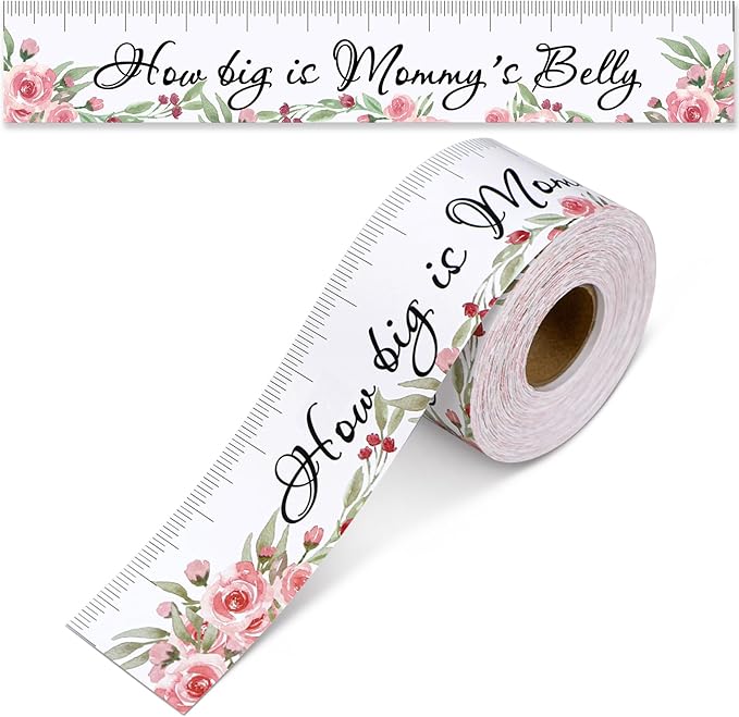 Ctosree How Big Is Mommy's Belly Baby Shower Guessing Game Baby Shower Games Girl Gifts for Winners Measure Decoration Ideas