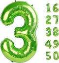 40 Inch Light Green Balloon Number 3 Balloon,Number Balloons Big Giant Jumbo Number 3 Foil Mylar Balloons for 13th Birthday Party Anniversary Events,Wedding Anniversary Party Decorations