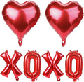16 Inch Red XOXO Letter Balloons Red Heart Foil Balloons Valentines Day Party Decorations Favors Supplies Valentine Galentines Wedding Ceremonies Bridal Shower Balloon Banner Wall Decor Photo Props