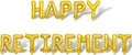 2 Set 30Pcs Gold Happy Retirement Letter Balloons 16in Balloon Foil Letter Decorations Party Decor Gold Letter Balloons Happy Retirement Party Supplies