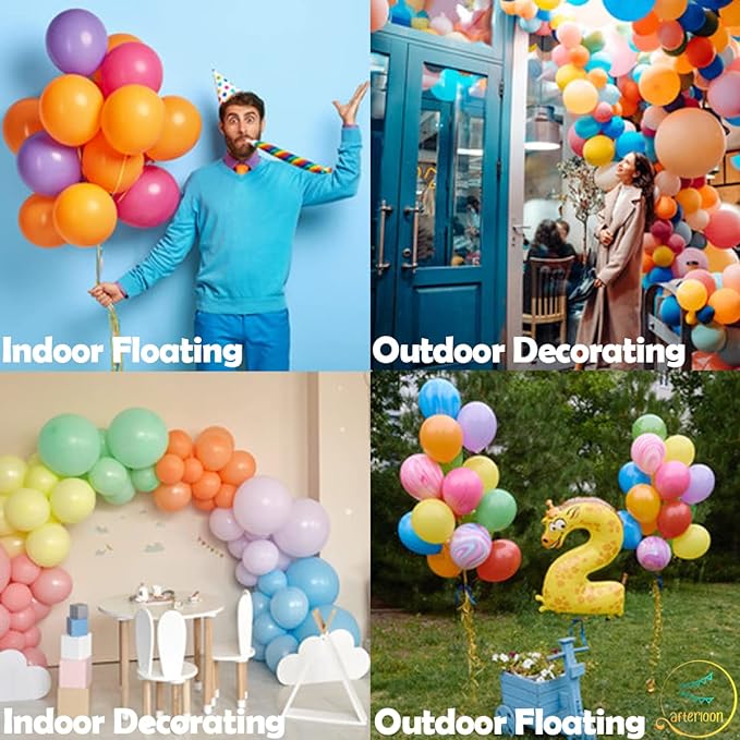 AFTERLOON® Biodegradable Balloons 50 pcs Coral Pink 10 Inch, Matte Color Thickened Extra Strong Latex Helium Float, for Baby Shower Gender Reveal Wedding Birthday Party Decorations