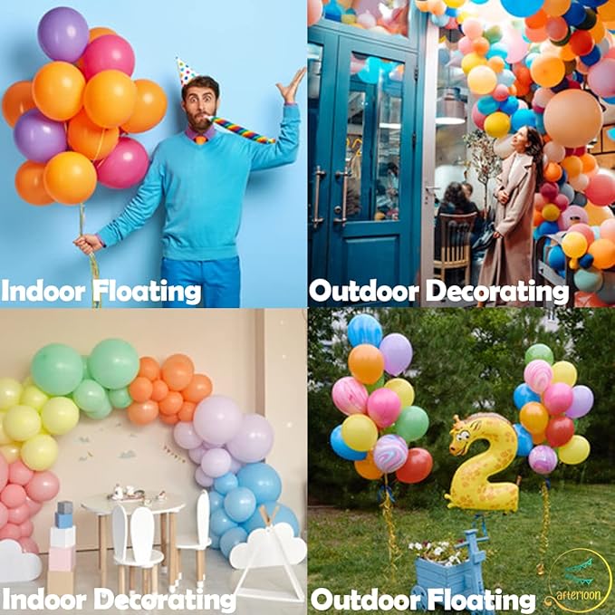 AFTERLOON® Biodegradable Balloons 24 pcs Pearlized Yellow 10 Inch, Pearlescent Thickened Extra Strong Natural Latex Helium Float, Colorful Bulk Color ballon Globos Para Decoration De Fiestas Kids