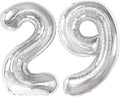 40 Inch Silver Number 29 Digital Balloon,Jumbo Mylar Foil Helium Balloon for 29 Balloons for Birthday Party,Wedding Anniversary Party Decorations
