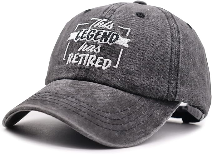 KKMKSHHG Funny Retirement Gifts for Men and Women, This Legend Has Retired Baseball Cap