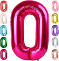 Number 0 Balloons 40 Inch Hot Pink Number Balloons for 10 20 30 40 50 60 70 80 90 100 Numbers Balloon Birthday Decorations Wedding Event Baby Shower