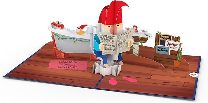 Lovepop Happy Birthday Pop-Up Card for Her and Him- 3D Humor Birthday Greeting Cards for Boys, Girls, Men, Women - Almost Done - 5" x 7" Gnome Card - Blank Note Card & Envelope Included