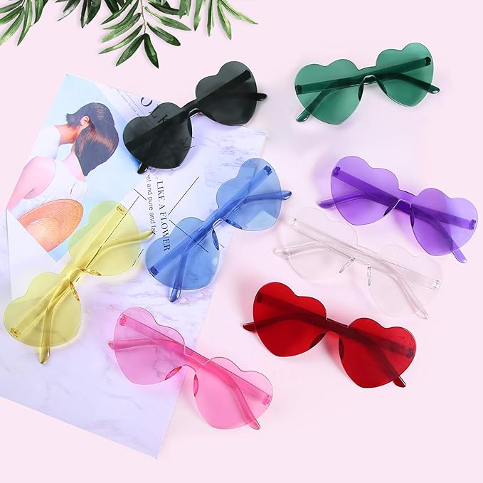 Heart Glasses Heart Shape Sunglasses for Valentine Mardi Gras Summer Women's Party Favor