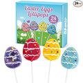 Easter Eggs Lollipops with Natural Colors – 24 Count, Individually Wrapped Candy Pops, Egg Shaped Lollipops For Baskets, Egg Hunt Party Favors, Easter Classroom Treats, And Spring Candy For Kids.
