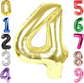 40 Inch Champagne Gold Number 4 Balloon, Giant 4 Number Balloons for 4th Birthday Decorations, Party Supplies for Baby Boy Girl, Champagne Gold Party Decor