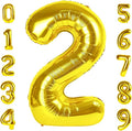 2 Numbers Balloon 40 Inch Gold Two Balloon Number Birthday Decor, 2nd 12 21st Party Celebration Decorations Graduations Wedding Baby Shower