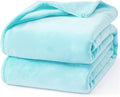 Hansleep Fleece Robin Egg Blue Throw Blanket, Super Soft Blanket Flannel Fuzzy Plush Cozy Blanket for All Seasons, Robin Egg Blue, Throw 50x60 Inches