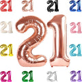 21 Balloon Number, Rose Gold Number 21st Birthday Balloons 40 Inch, 21 or 12 Years Old Rose Gold Birthday Decorations for Men Women Him Her, 21st Anniversary Decorations
