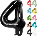 Race Car Number 4 Balloon 40 Inch, 4 Balloon Number, 4th Birthday Decorations, Race Car Party Supplies for Boys Girls