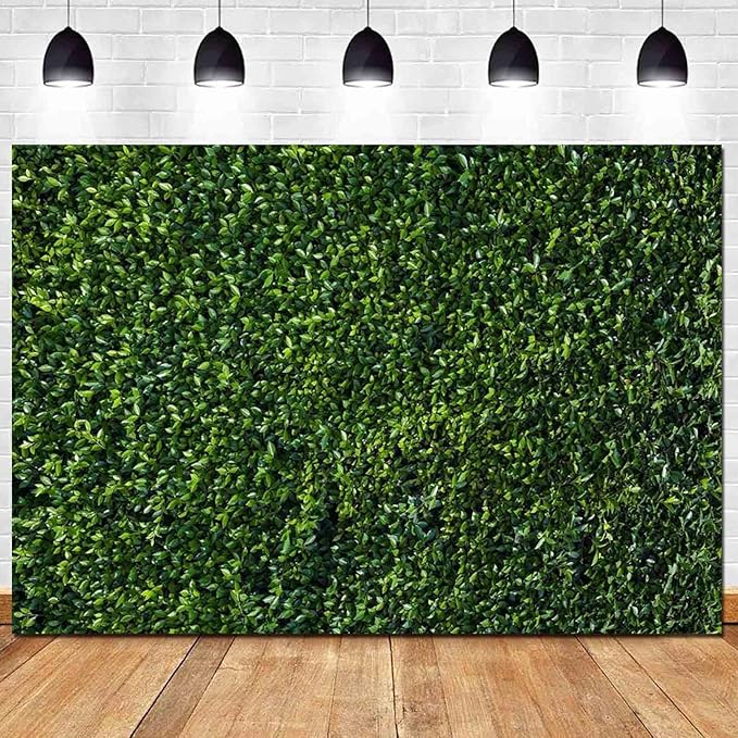Nature Spring 3D Green Leaves Theme Photo Background Wedding Birthday Party Newborn Baby Shower Photography Backdrops Zoo Decor Shoot Props Bannner (9X6 FT)