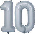 40 In Matte gray Number Balloons Helium Foil Mylar Balloon Birthday Party banquet Decoration 10