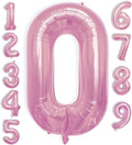 40 Inch Large Pink Number Celebration and Decoration Balloon for Birthday Parties, Graduations, Anniversaries, Weddings, Photo Shoots, Special Events - Helium Foil Mylar (Pink Number 0)