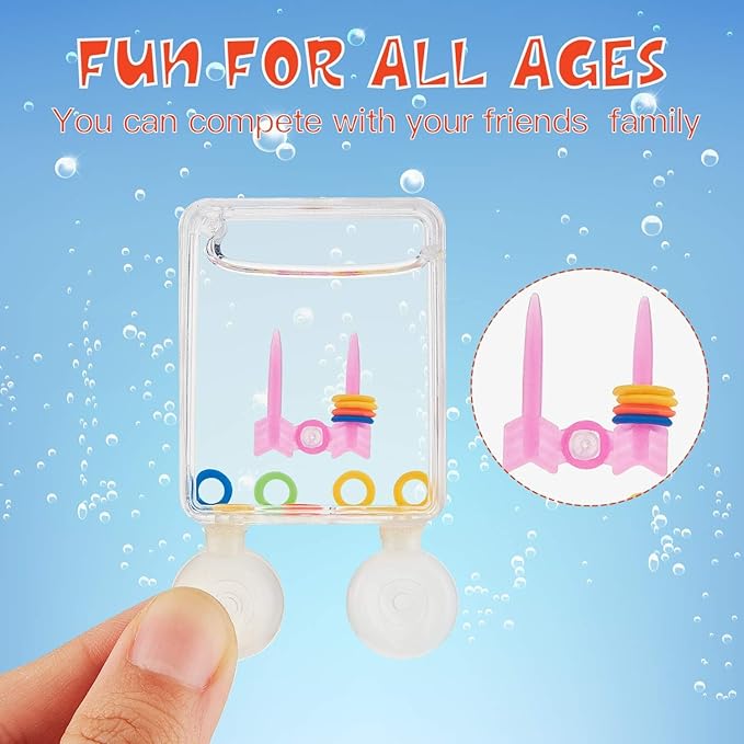 Gejoy 10 Pcs Handheld Water Ring Games Kids Party Favors Cellphone Water Ring Toss Game Goodie Bags Stuffers Party Favors for Kids Teenager Birthday Contest Prize (Cute)