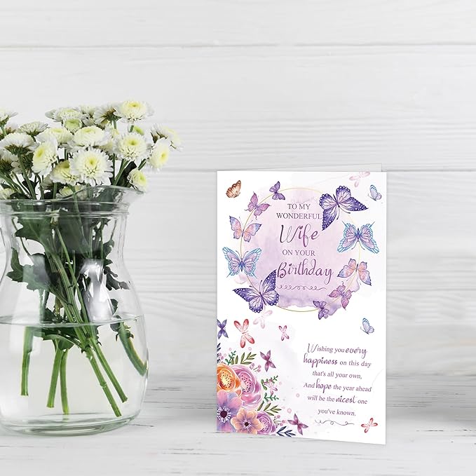 Happy Wife Birthday Card from Husband, Best Birthday Gifts for Her, Funny Wife Birthday Gift Ideas