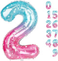 2 Numbers Balloon 40 Inch Pink Purple Blue Two Balloon Number Birthday Decor, 2nd 12 21st Party Celebration Decorations Graduations Wedding Baby Shower