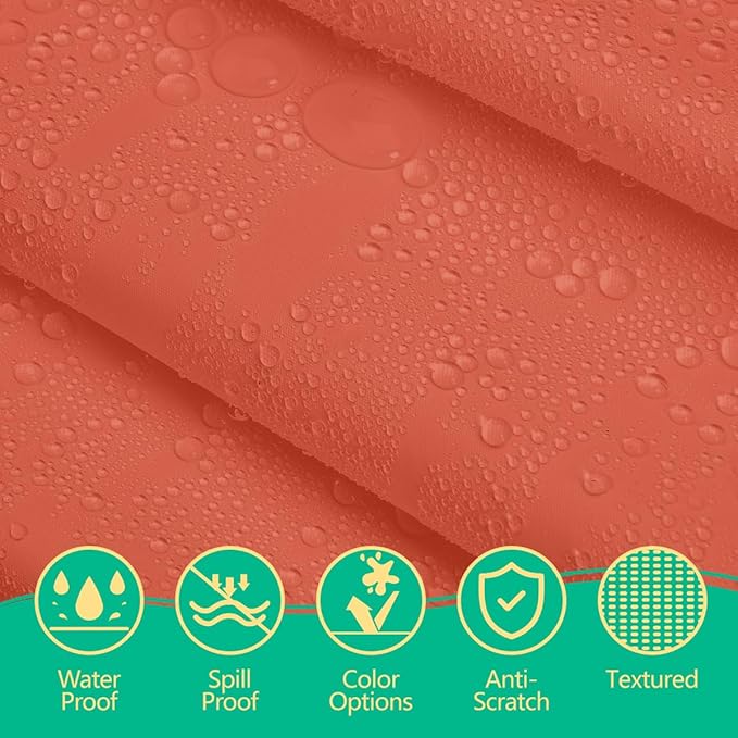 Disposable Coral Plastic Tablecloth 54x108 Inch, 10-Count Waterproof Rectangle Table Cover for Events, Catering