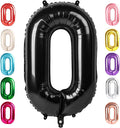 Number 0 Balloons 40 Inch Black Number Balloons for 10 20 30 40 50 60 70 80 90 100 Numbers Balloon Birthday Decorations Wedding Event Baby Shower