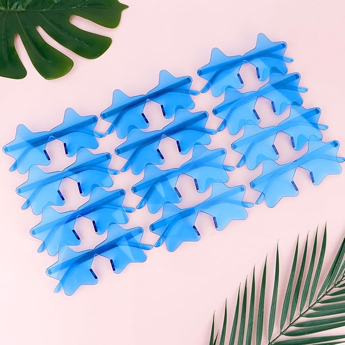 12 Pairs Star Sunglasses Bulk 4th of July Star Glasses Rimless Patriotic Fourth of July Star Shaped Party Sunglasses