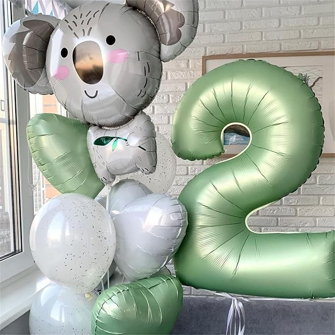 50th Birthday Balloons Sage Green for Women, 40 Inch Giant Olive Green Foil Number 50 Balloons Self Inflating, Green Digit 5 & 0 Helium Balloons for 50th Anniversary Jungle Party Decorations Supplies