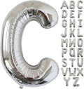 KALOR 40 Inch Silver Letter C Balloons Jumbo Foil Mylar Helium Big Balloons for Birthday Party Anniversary Baby Shower Supplies