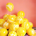Orange or Yellow Tie Dye Balloons 30PCS 12 Inch Agate Marble Latex Swirl Balloons For Tie Dye Birthday Party Supplies,Candyland,Bachelorette,Fun Hippie Party Decorations