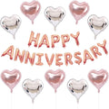 Anniversary Balloons Happy Anniversary Balloon Combination Happy Party Decoration Wedding Decoration (Rose gold suit)