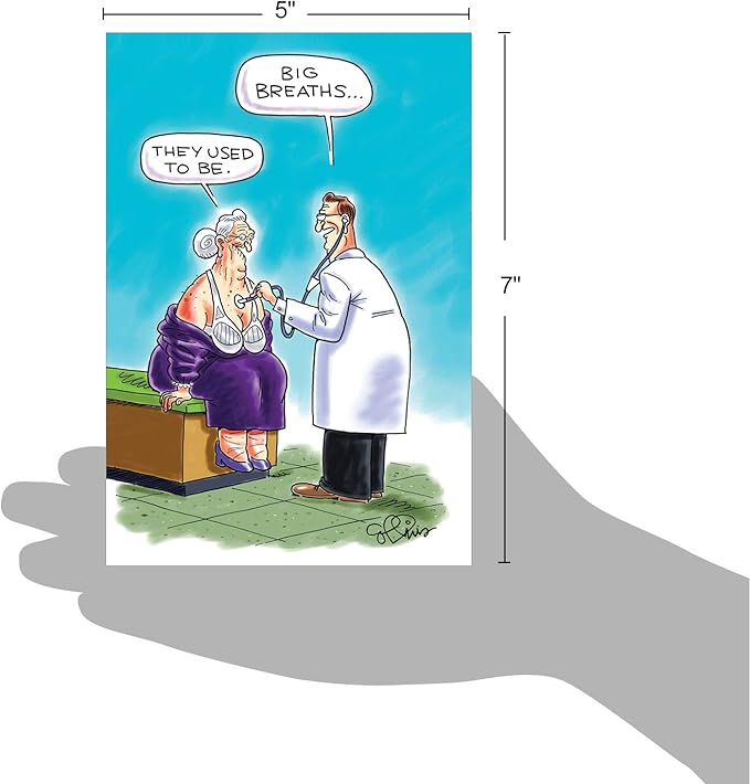 NobleWorks Big Breaths Unique Funny Birthday Card with Envelope 4813