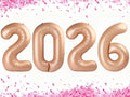 Light Brown 2026 Number Balloon, 40 Inch 2026 Balloons, New Years Eve Decorations, Light Brown Balloons Graduation Balloons, Mylar Balloon Party Supplies 2026
