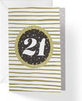 | Happy 21st Birthday Card | 5”x7.5” | (Single Card + Envelope)