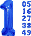Number Balloons Navy Blue Balloons - Giant Number 10 Balloon, 10 20 30 40 50 Numbers Balloon Birthday Decorations, Blue Party Supplies for Boy Men