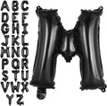 Black Letter M Balloons, 40 Inch Large Foil Letter Balloons, Custom Phrase Balloon for Birthday Party Wedding Anniversary Decoration (Black M)