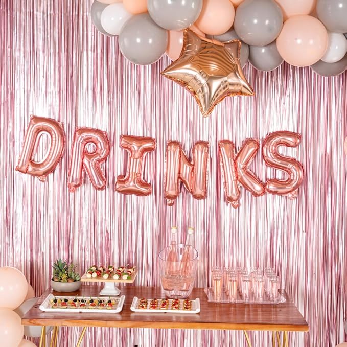 Restaurantware-Balloonify 16 Inch Letter Balloon, 1 Alphabet Party Balloon - Letter D, Self-Sealing, Rose Gold Foil Mylar Finish, Hanging Loop, Decoration For Birthday, Wedding, Or Graduation