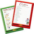 COCHIE 30 Players Christmas Party Games for Adults Family Office Large Groups, Xmas Parties Songs Pictionary Game, Guesstures Game, Word Scramble Games with Answer Key (Santa & Penguin)