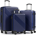 Luggage Sets 3 Piece, ABS Hardside Suitcase Set (20/24/28) with Spinner Wheels, TSA Security Lock, Airline-Approved Carry-On & Lightweight Large Checked Luggage for Business, Travel, Family Vacations